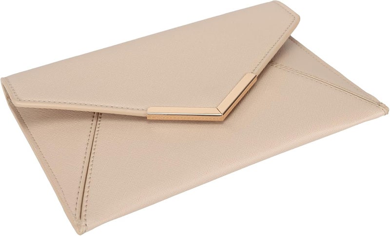 DEXMAY DM Dexmay Women Envelope Clutch Handbag Medium Saffiano Leather Foldover Clutch Purse - Image 5
